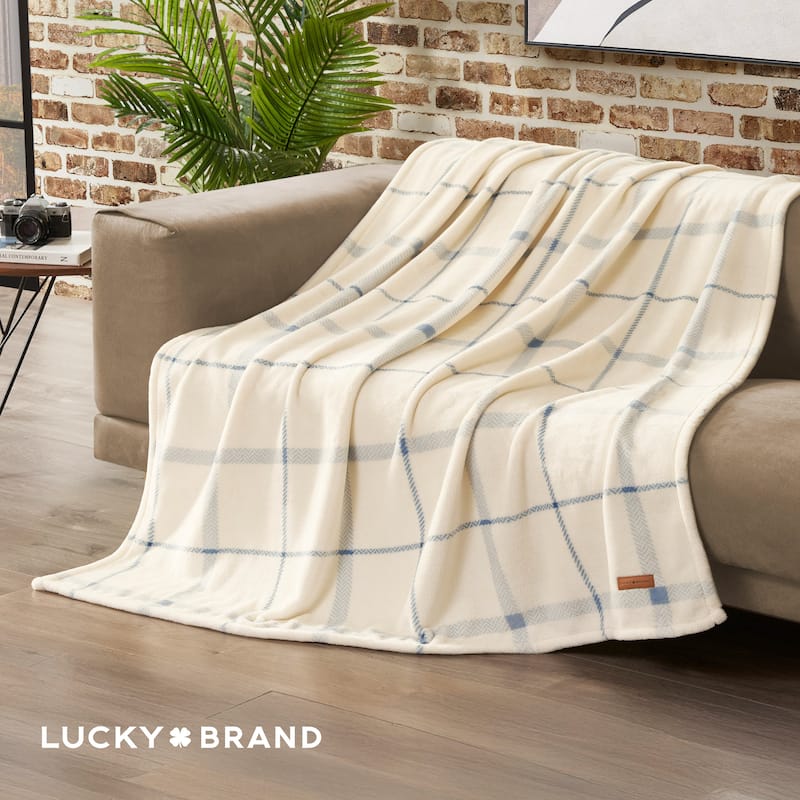 Lucky Brand Palmdale Throws Plush 50" x 70" Throw Blanket