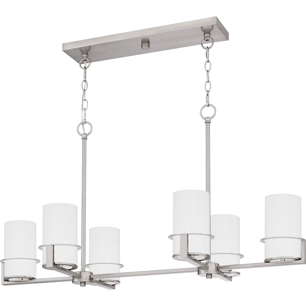 Seymour 6-Light Brushed Nickel Island Light