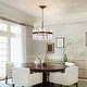 preview thumbnail 39 of 42, Casandra 5-light Drum Crystal Glass Chandelier - 18.5 inches in diameter x 16.5 inches H