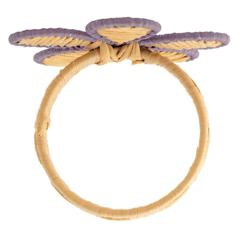 Karma Raffia Floral Napkin Rings Bed Bath & Beyond 39459466
