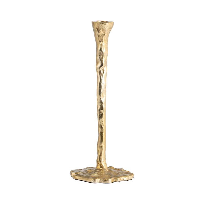Sagebrook Home Forged Taper Candle Holder - Gold - 4" x 4" x 15"