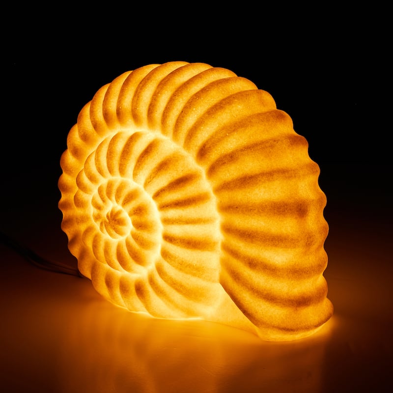 Aria Home Snail Table Lamp Sculpted Sandstone Accent Lighting