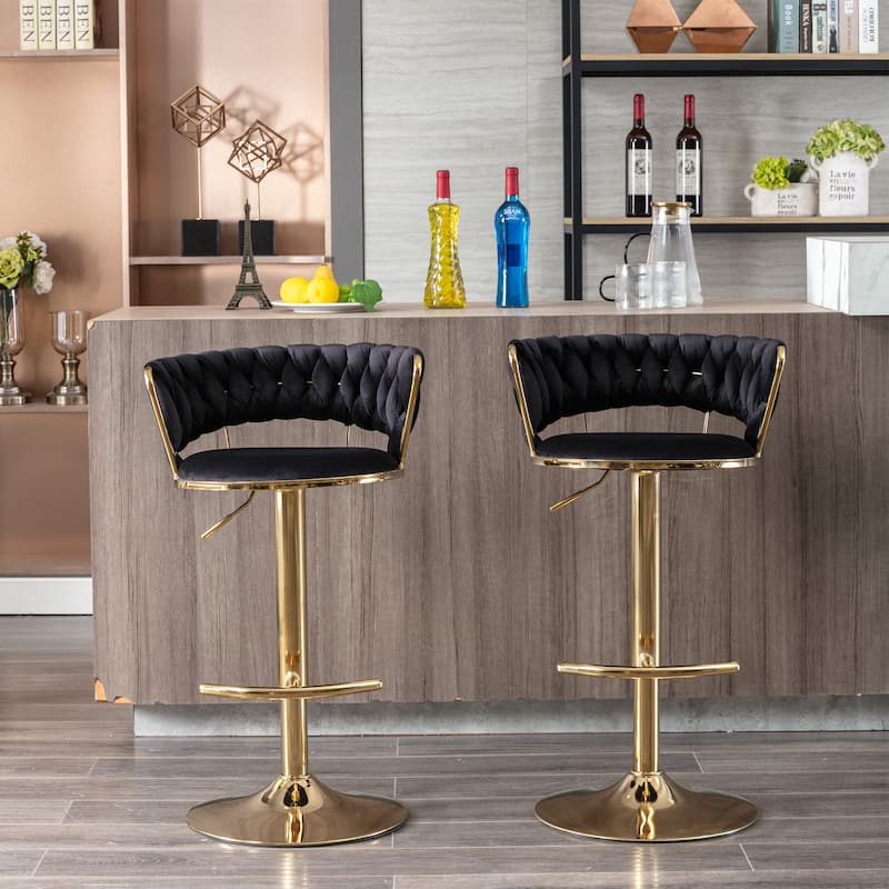 Ostweer Furniture Set of 2 Simple Bar Stool - Cream
