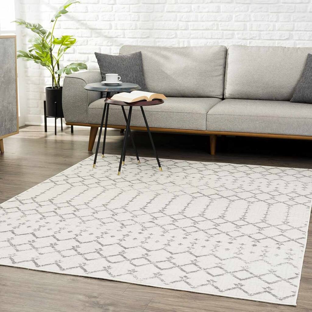 Tigris Texcoco Moroccan Trellis Geometric Farmhouse Area Rug