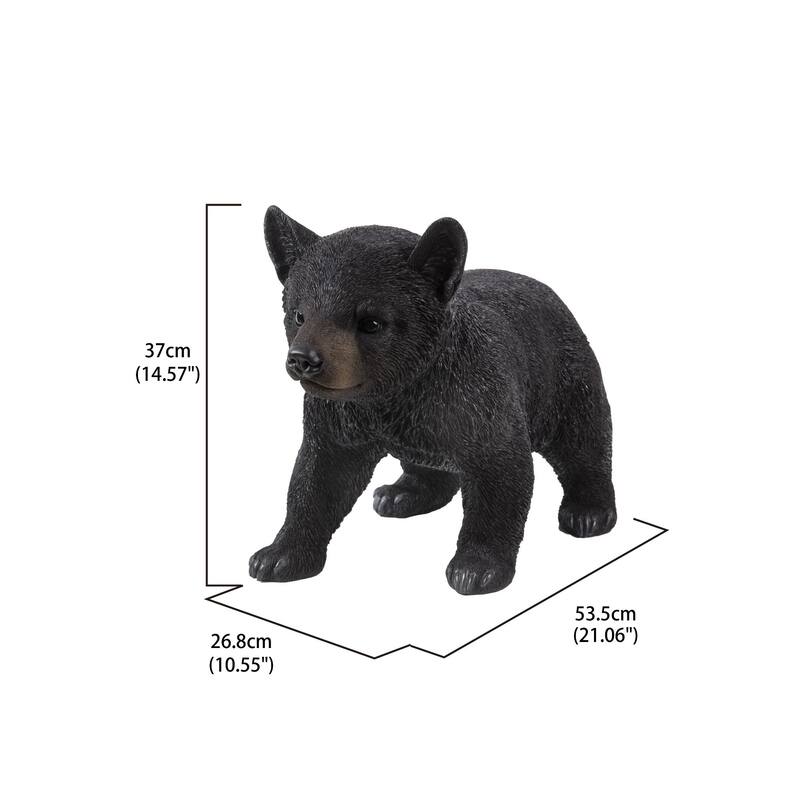 14.5" Bear Cub Walking Outdoor Garden Statue