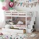 preview thumbnail 22 of 53, Twin-Over-Twin Bunk Bed with Three Drawers for Bedroom