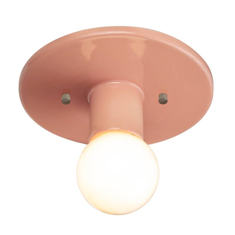 Ceramic Discus Flush-Mount - Gloss Blush