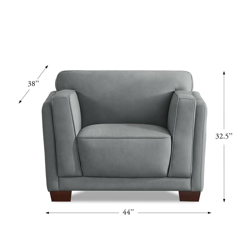 Hydeline Marshall Top Grain Leather Sofa Loveseat and Chair Set - Sofa, Loveseat, Chair