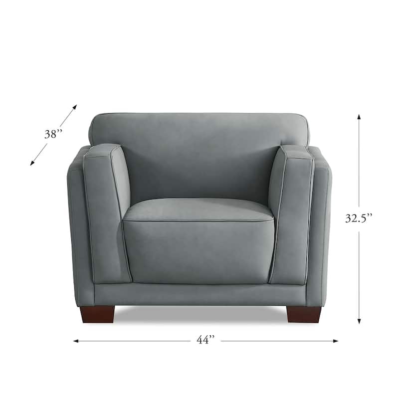 Hydeline Marshall Top Grain Leather Sofa and Chair Set - Sofa, Chair