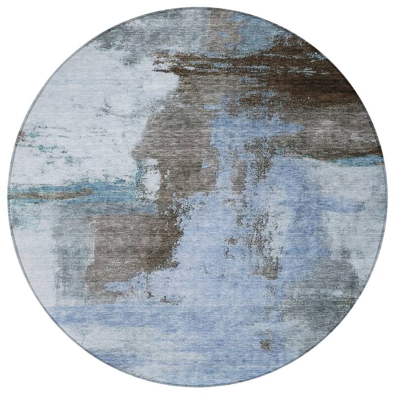 HomeRoots Abstract Transitional Rectangle Outdoor Rug