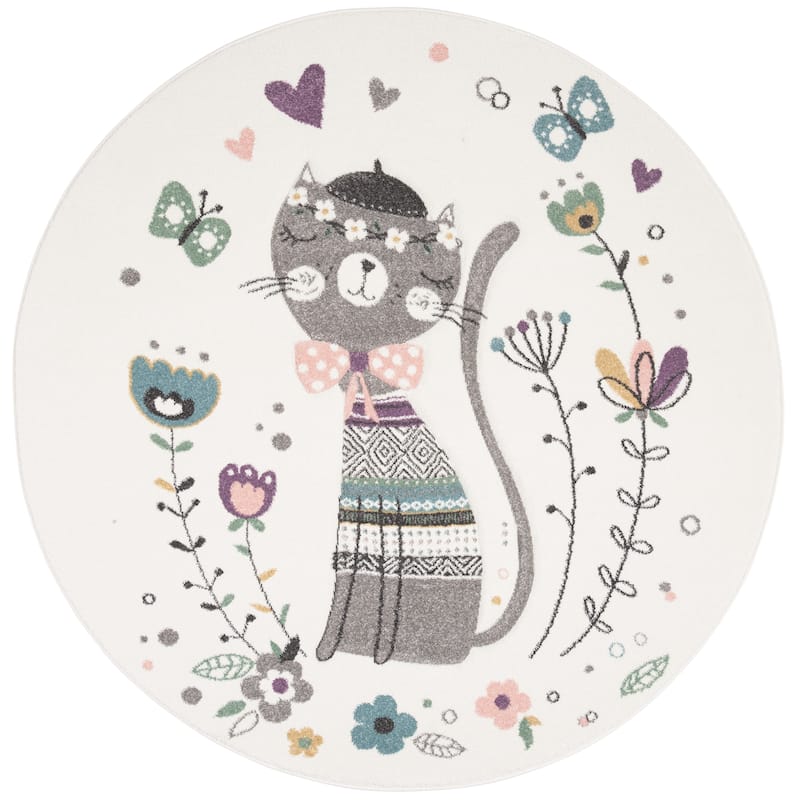SAFAVIEH Carousel Kids Donika Parisian Cat Rug