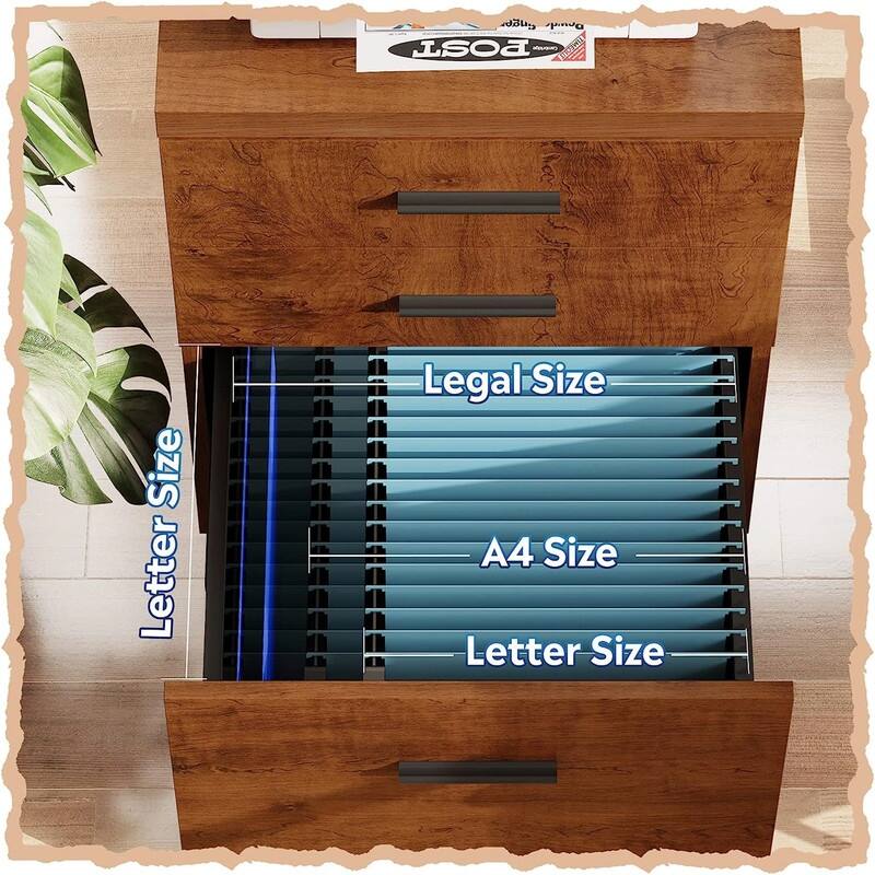 3 Drawer File Cabinet - 15.4"D x 18.5"W x 25.6"H