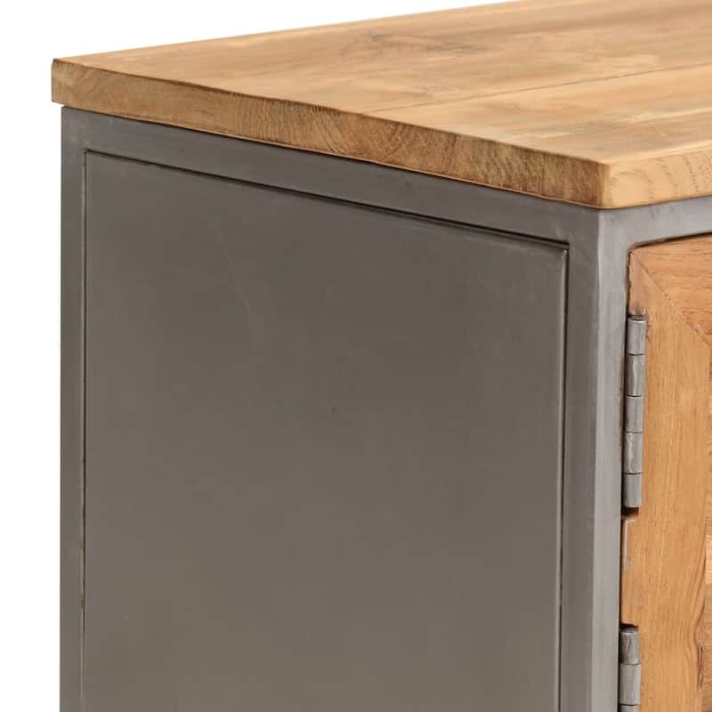 vidaXL TV Stand Recycled Teak and Steel 47.2"x11.8"x15.7"