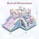 preview thumbnail 4 of 9, Costway Macron Pastel Bounce House with Slide Basketball Hoop Boxing