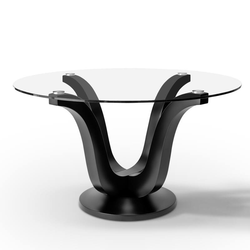 Round Glass Top Cactus Dining Table