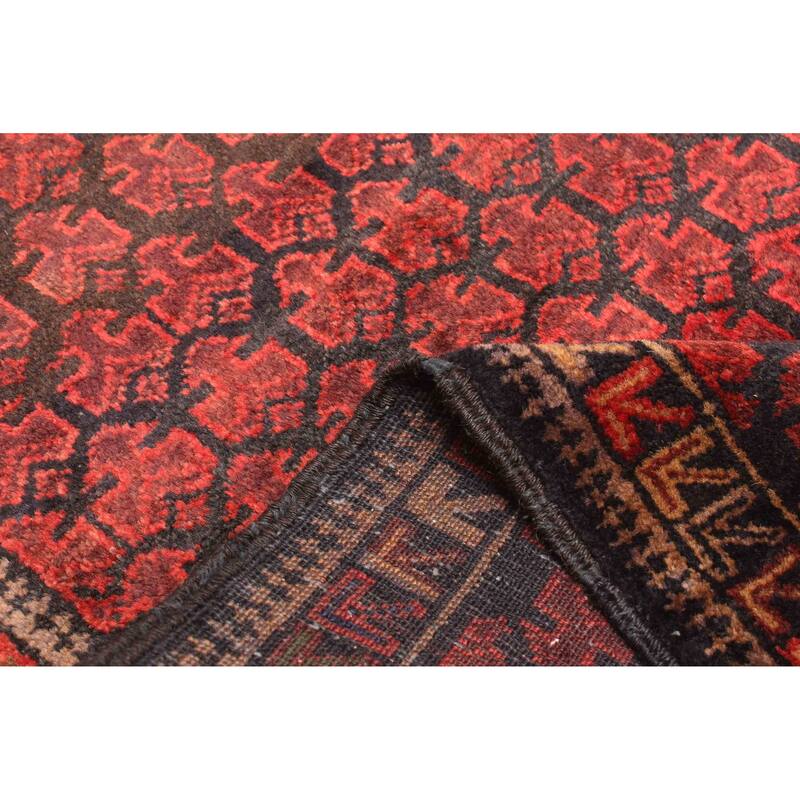 ECARPETGALLERY Hand-knotted Teimani Red Wool Rug - 3'0 x 4'8