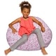 preview thumbnail 179 of 189, Kids Bean Bag Chair, Big Comfy Chair - Machine Washable Cover 38 Inches Large - Canvas Roses Pink