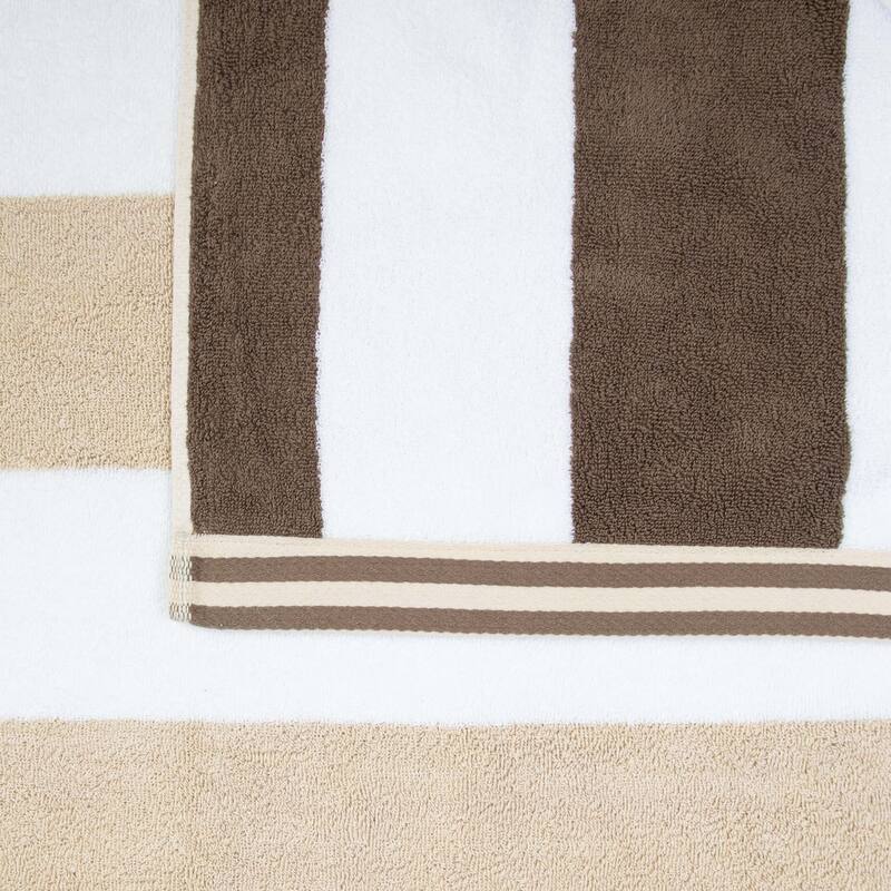 Aston & Arden Striped Reversible Oversized Beach Towel - 35x70