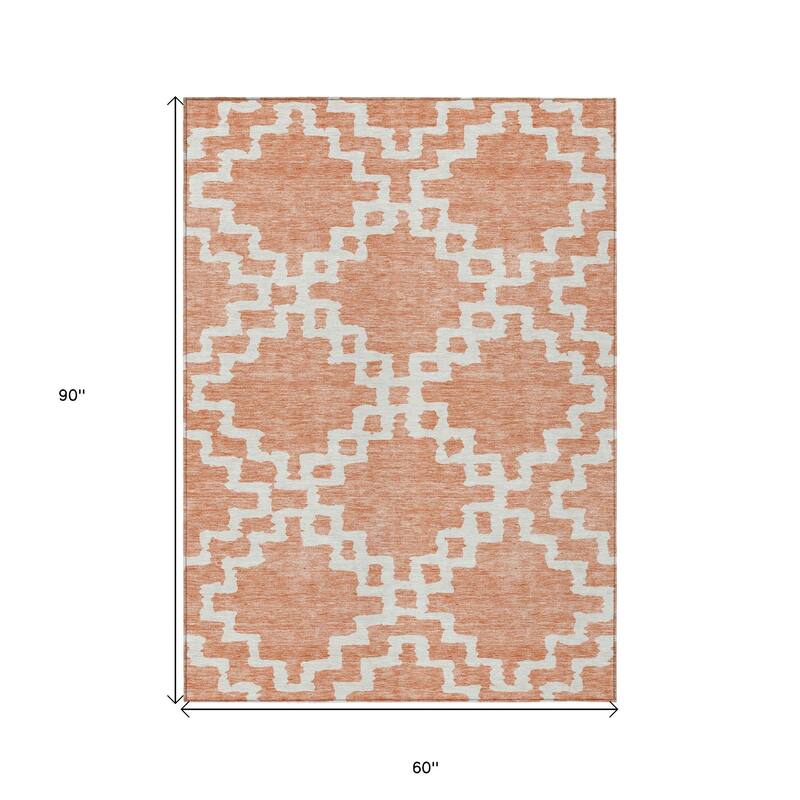 HomeRoots Geometric Transitional Rectangle Outdoor Rug