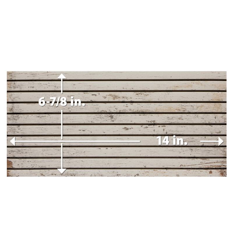 Merola Tile Retro Strata Blanc 6-7/8" x 14" Porcelain Floor and Wall Tile