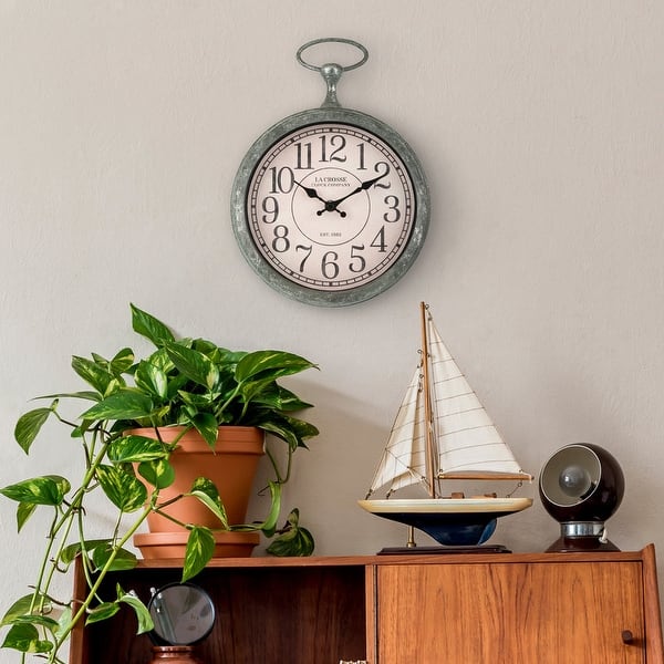 La Crosse Clock Co. 14 In. Silas Indoor/Outdoor Wall Clock