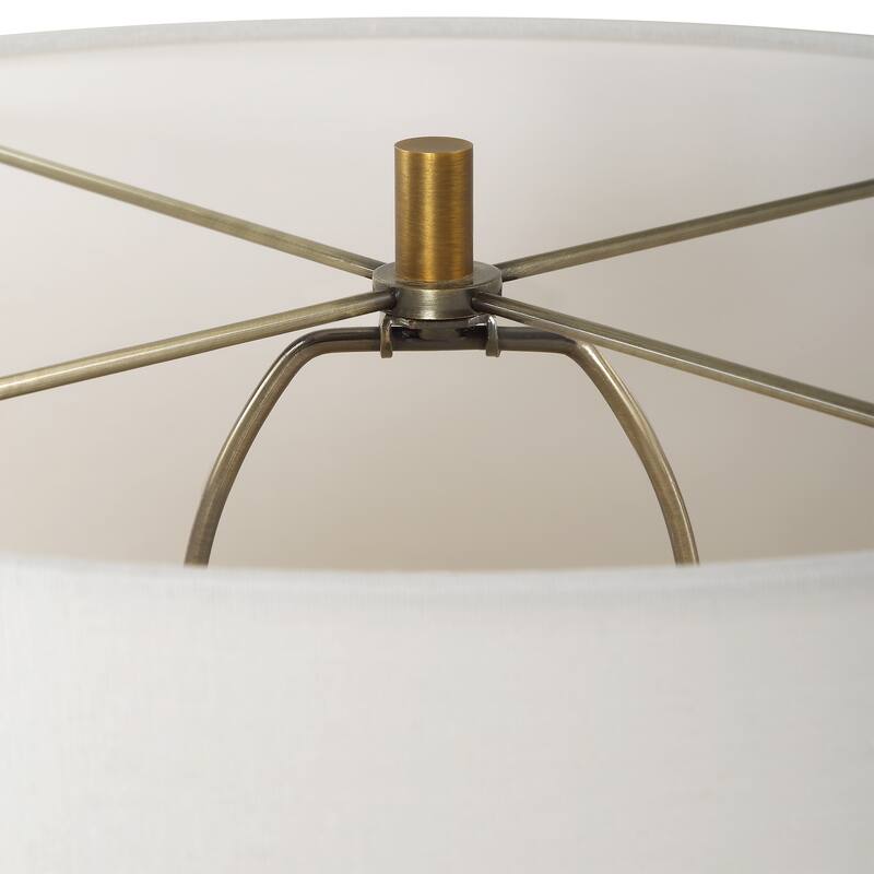 Uttermost Avola White Marble Table Lamp - 32" H X 16" W X 16" D