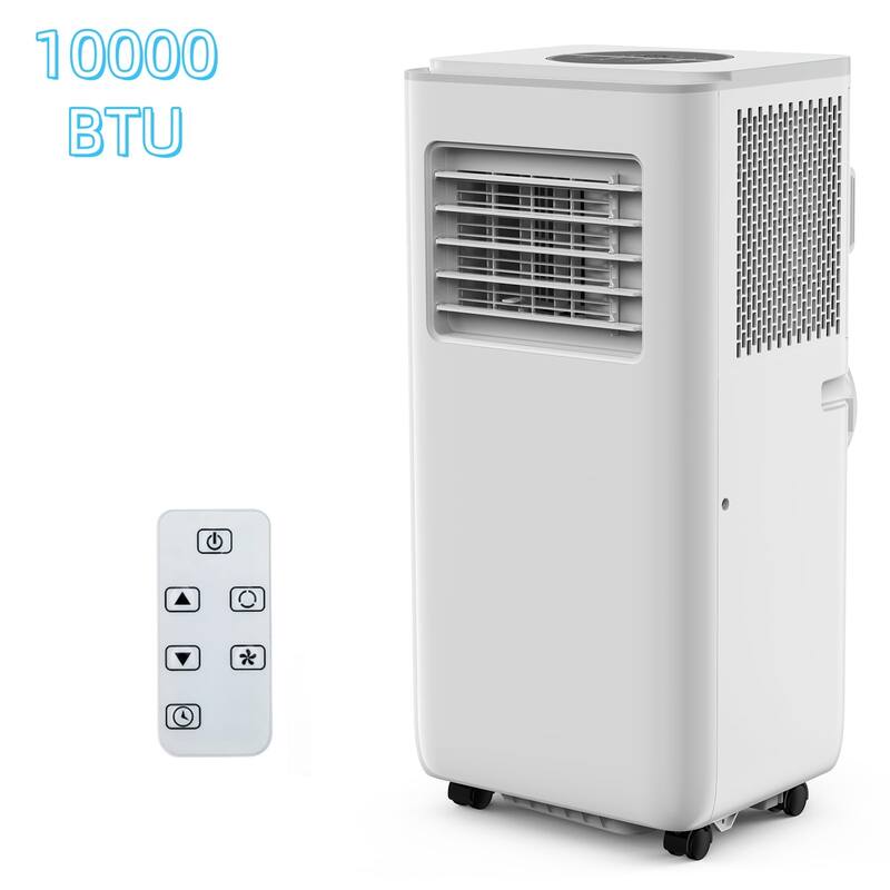 10000 BTU Portable Air Conditioner with Remote, 3-in-1 AC - White
