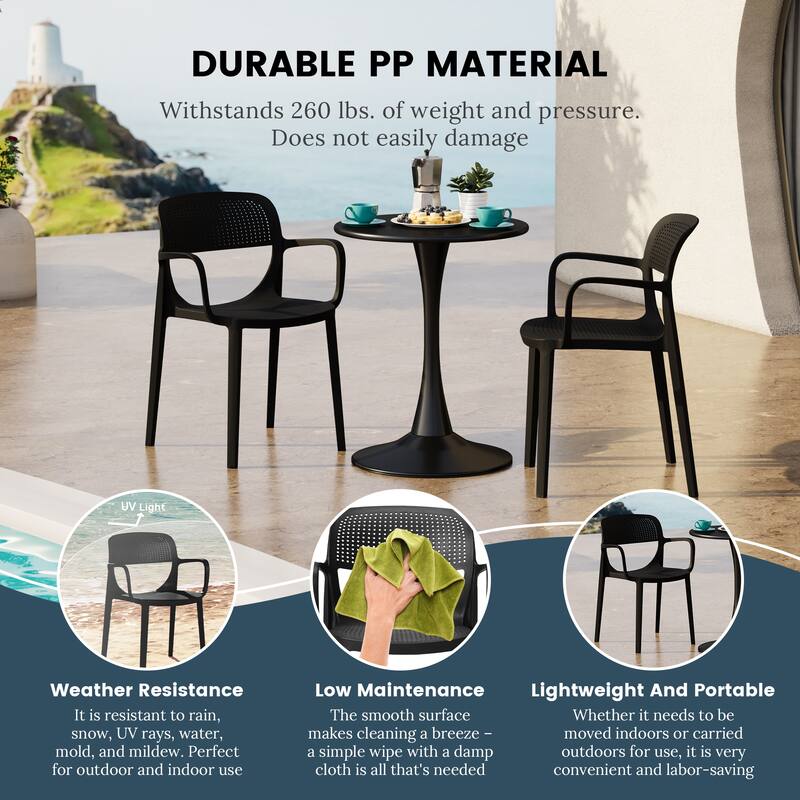 Frond and Form Outdoor Stacking Dining Armchair (Set of 2)