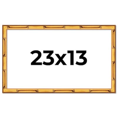 23x13 Frame Gold Bamboo Picture Frame Modern Photo Frame Includes UV Acrylic Shatter Guard Front Acid Free Foam Backing Board