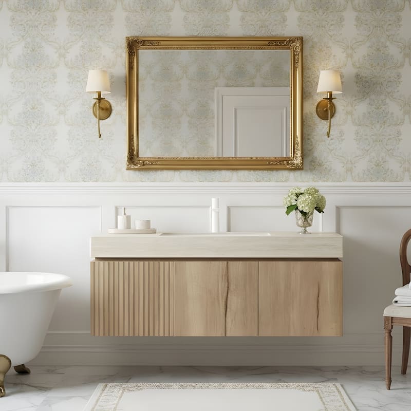 48" Bathroom Vanity with Sintered Stone countertop and Sink