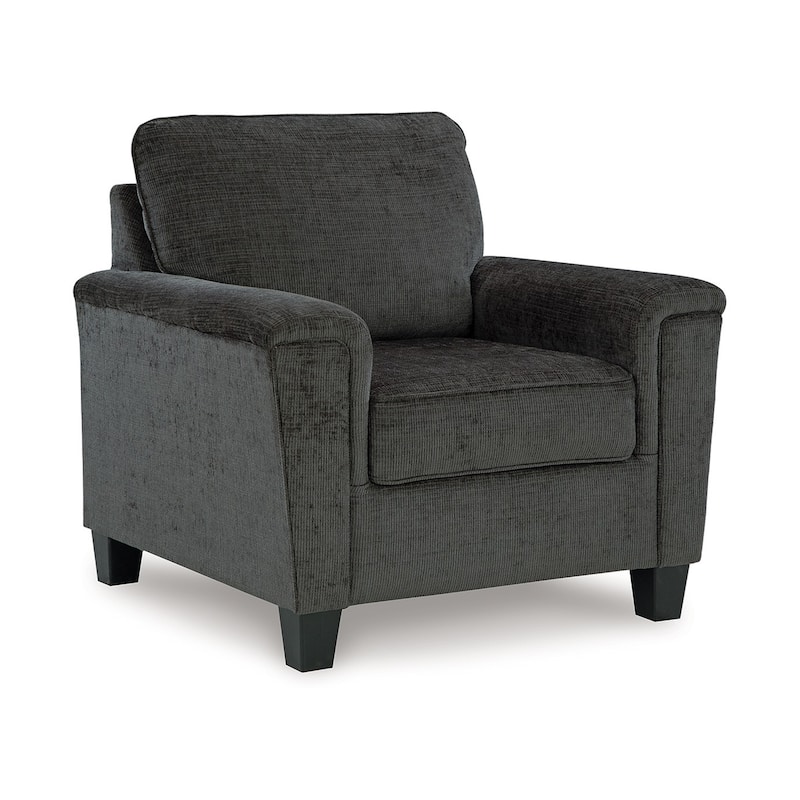 Erin Accent Armchair, Modern Tapered Legs, Plush Dark Gray Polyester