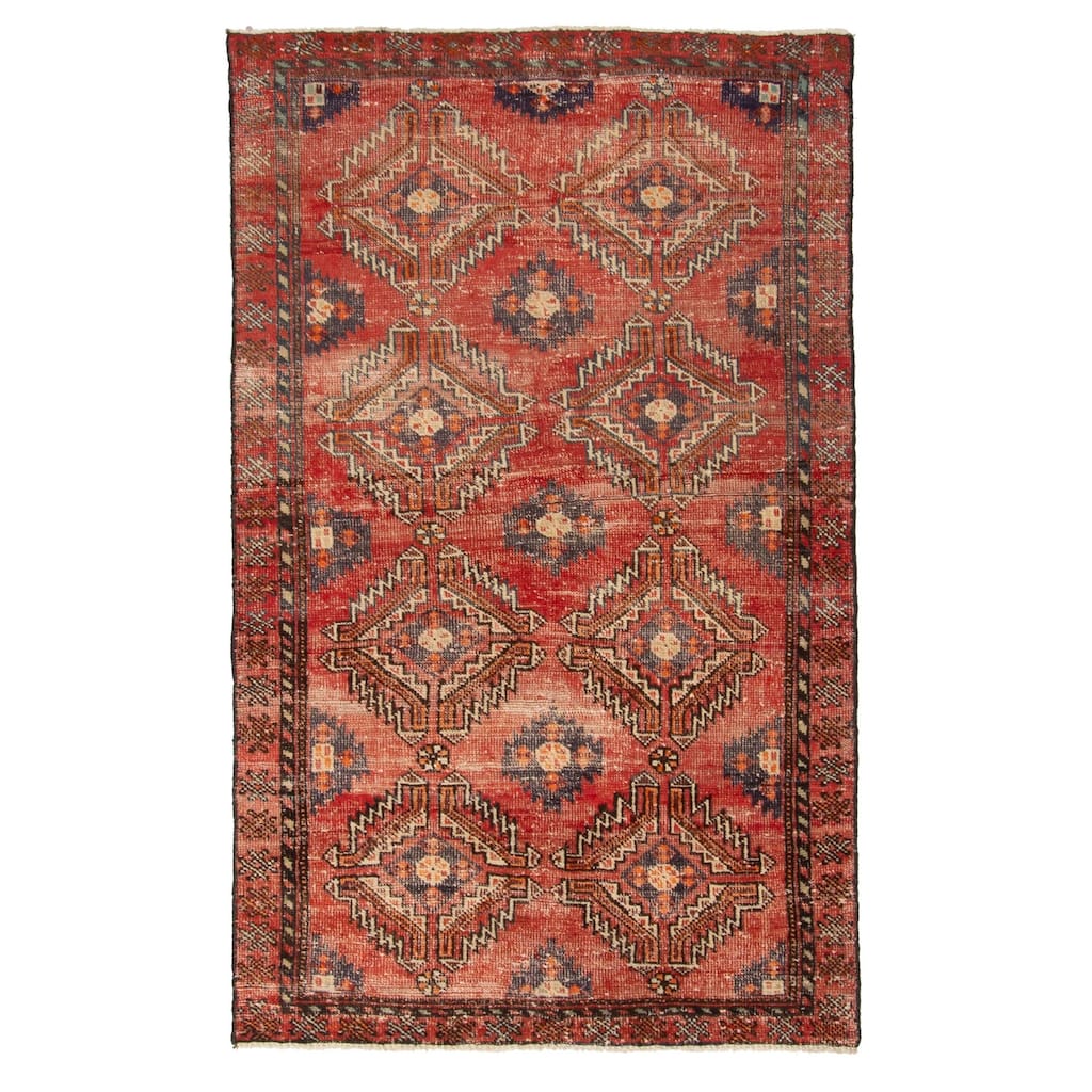 ECARPETGALLERY Hand-knotted Konya Anatolian Red Wool Rug - 3'8 x 5'11