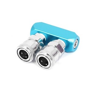 Blue Point Quick Coupler Unique Bargains Unique Bargains Silver Tone Blue Two Way Pass Quick ...