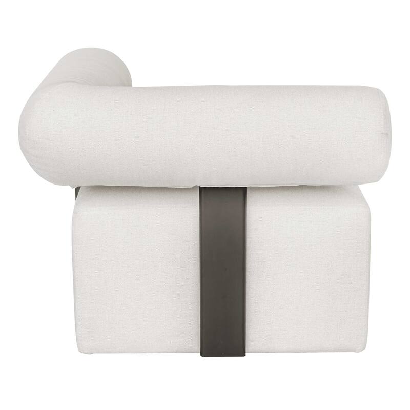 Uttermost Bolster Back White Outdoor Corner Sofa
