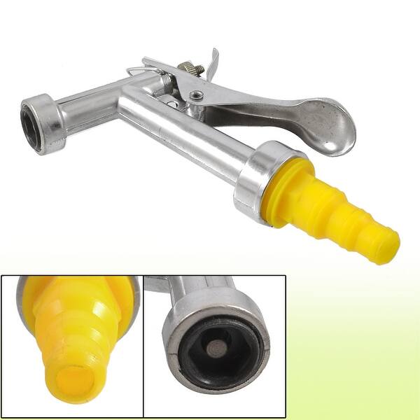 Garden Lawn Lever Handle Trigger Spray Nozzle w Hose Connector - Silver ...
