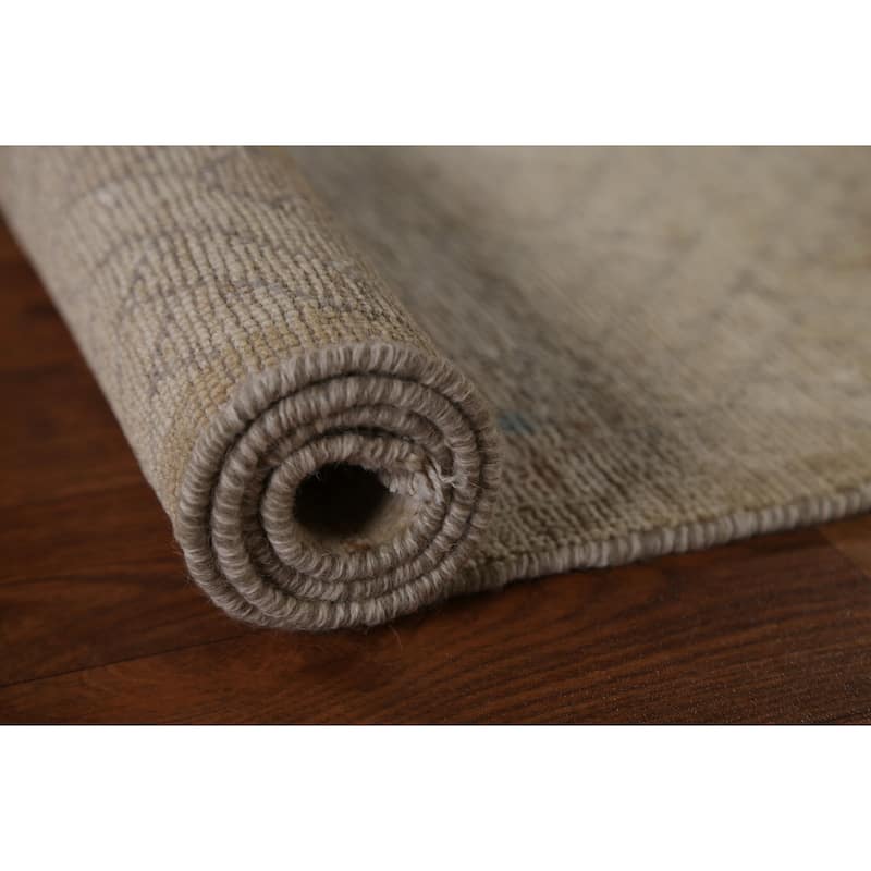 Muted Oushak Turkish Oriental Area Rug Wool Hand-knotted Foyer Carpet - 3'10" x 4'10"