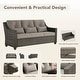 preview thumbnail 49 of 105, Murphy Outdoor Wicker Patio Outdoor Sofa Swivel Chair Coffee Table