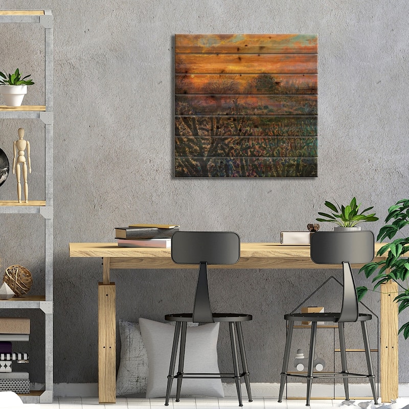 Luminaire Print On Wood by Iris Scott - Multi-Color