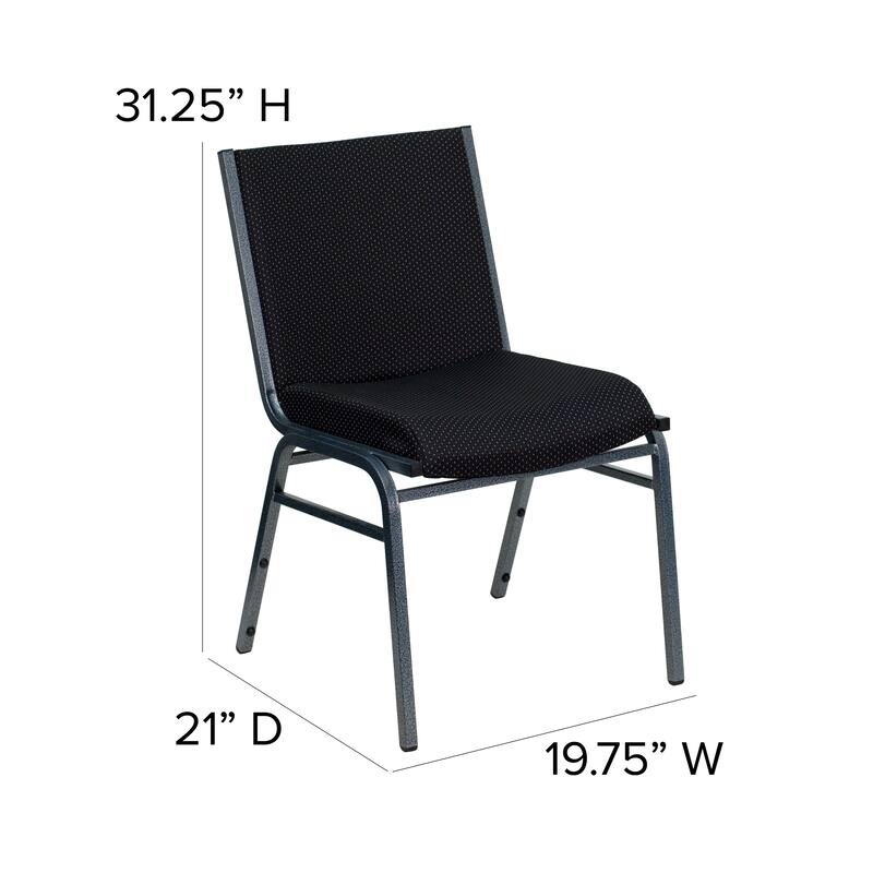 4 Pack Heavy Duty Stack Chair - 21"D x 19.75"W x 31.25"H
