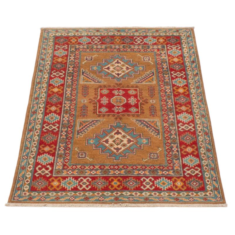 ECARPETGALLERY Hand-knotted Uzbek Ghazni Brown Wool Rug - 3'2 x 4'10