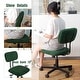 preview thumbnail 25 of 64, Ergonomic Low Back Velvet Office Chair with Armrests Adjustable Swivel Computer Desk Chair for Small Spaces, Home & Workspace