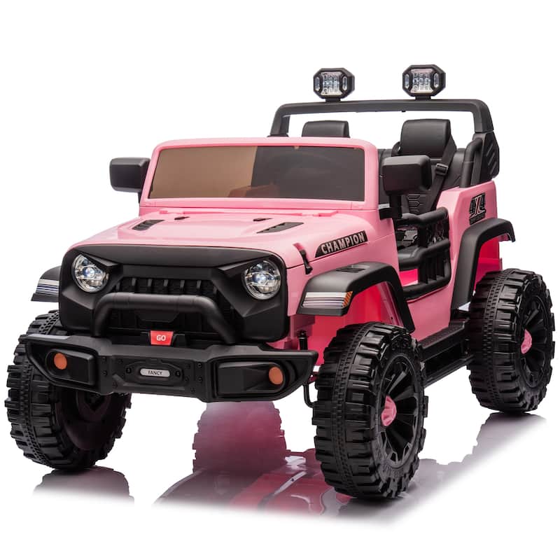24V Two-Seater Kids Ride On Electric Car W/Parents Control,400w Motor,Provide A Speed Of 1.86-4.35mph For Kids Of 3+