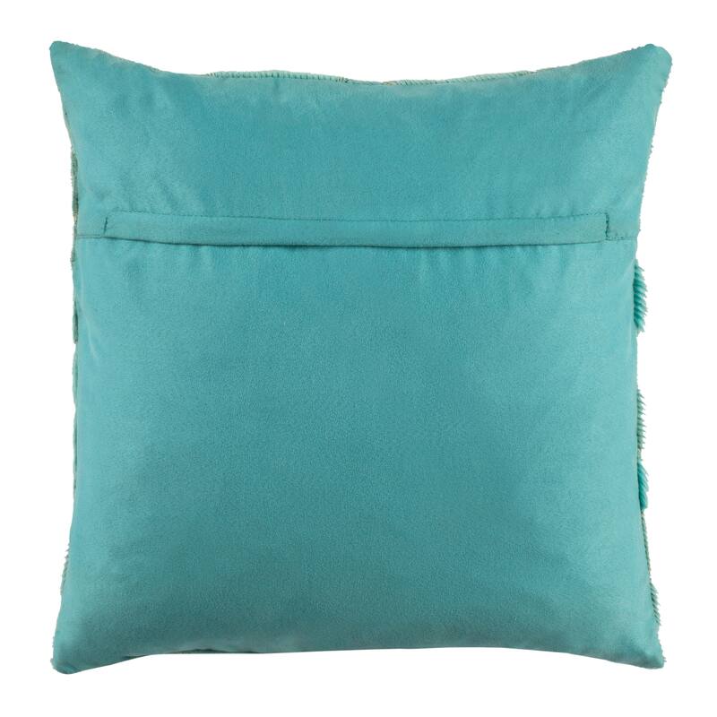 SAFAVIEH Begum Teal Cowhide 20-inch Pillow