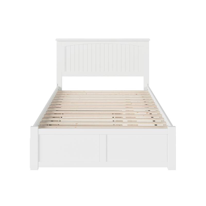 Nantucket Full Platform Bed with Footboard and Twin Trundle