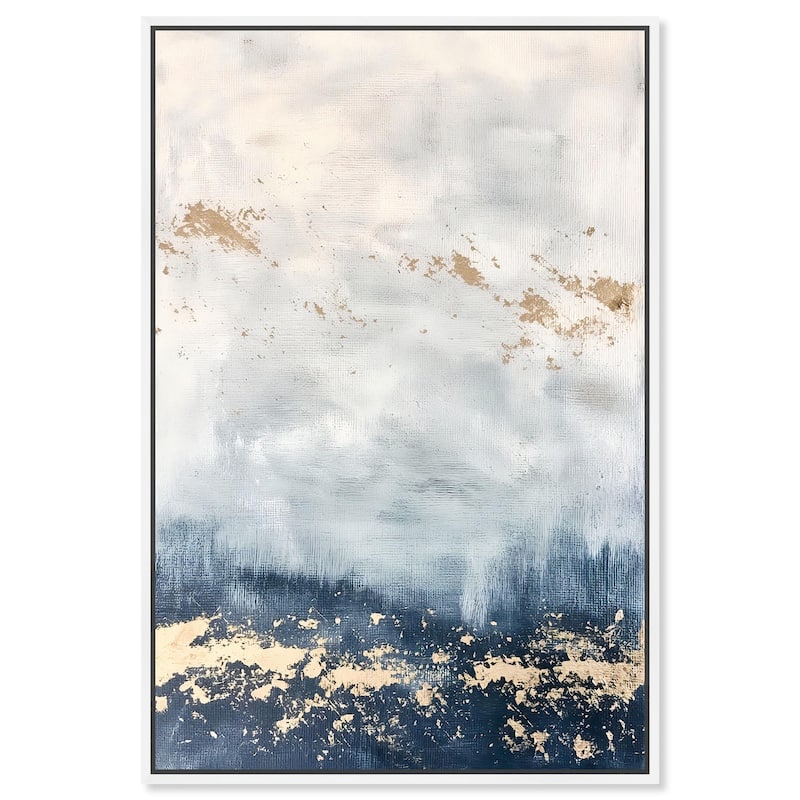 Ocean's Gold Hues II Canvas by Art Remedy - White - 24" x 36"