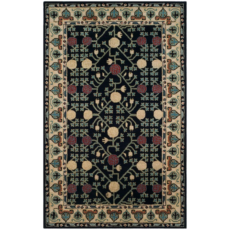 SAFAVIEH Handmade Heritage Whirwind Traditional Oriental Wool Rug