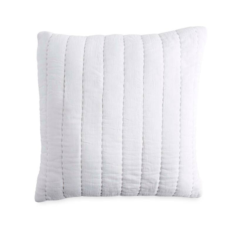 DKNY Pure Quilted Voile Decorative Pillow - White