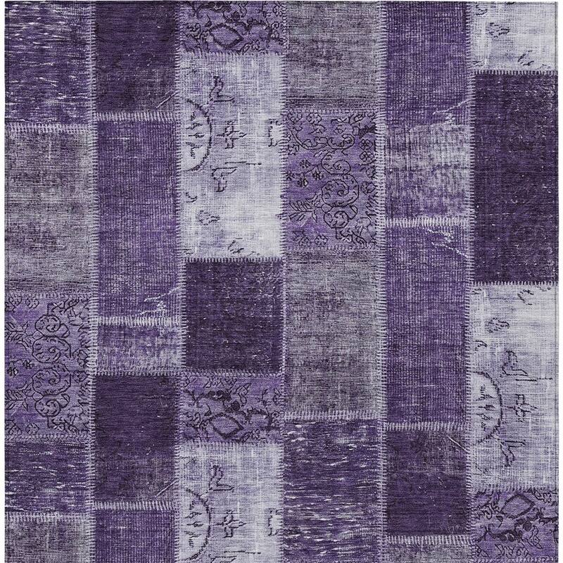 HomeRoots Patchwork Traditional Rectangle Outdoor Rug