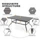 preview thumbnail 7 of 10, Nuu Garden Outdoor Rectangle Powder-coated Iron Dining Table with 1.57'' Umbrella Hole