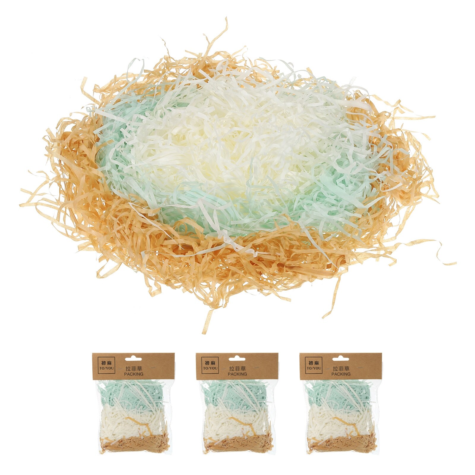 Easter Grass Basket Filler Grass 3 Color - (Cream,Khaki,Brown) - 3 Pack -  Cream,Khaki,Brown - Bed Bath & Beyond - 37625001